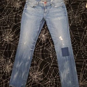 Distressed jeans